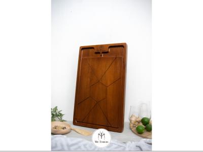 Octagon Small Chopping Board Mahogany