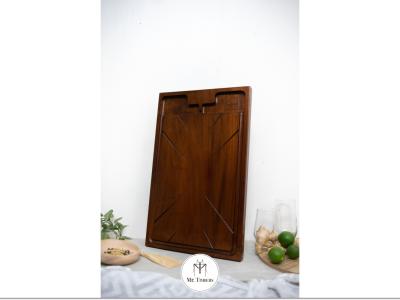 Star Small Chopping Board Dark Teak Extends
