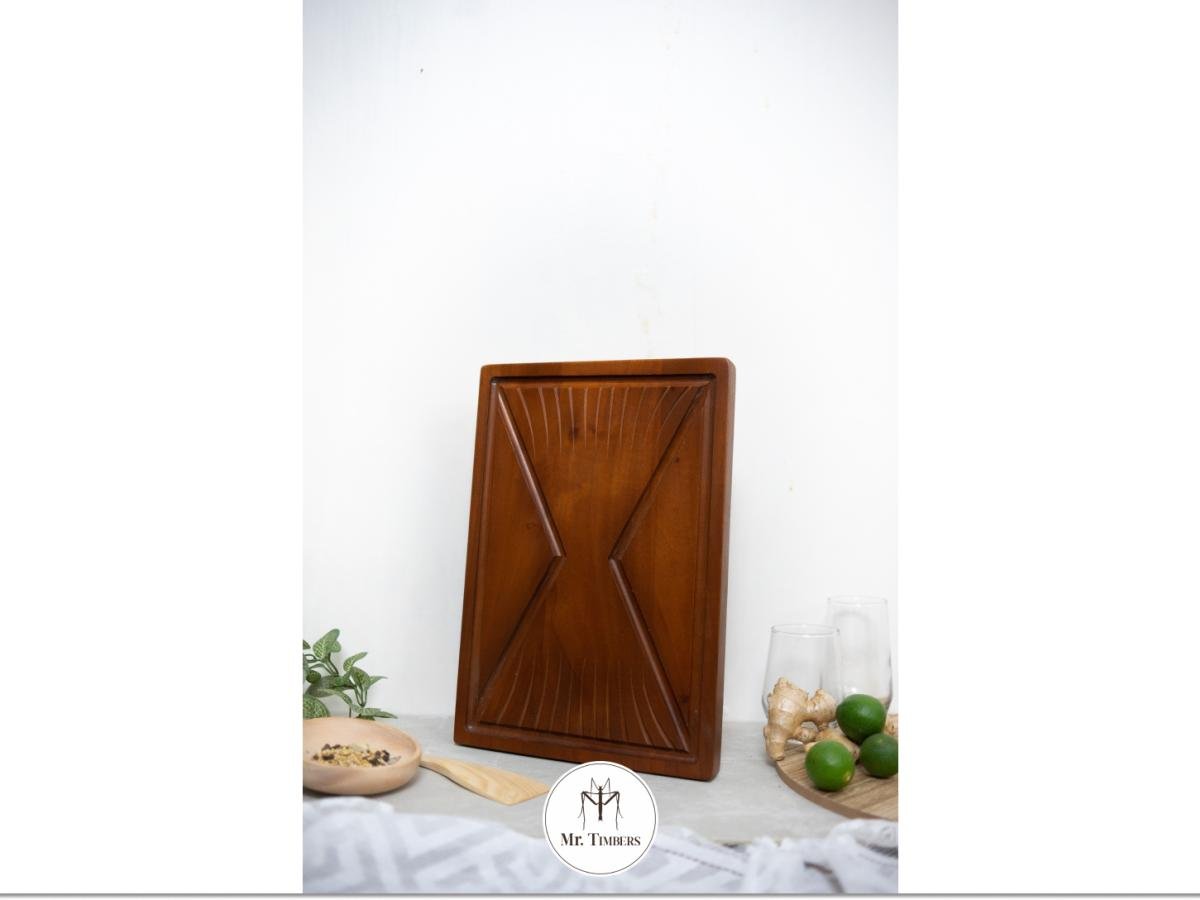 Waves Mini Chopping Board Mahogany v2
