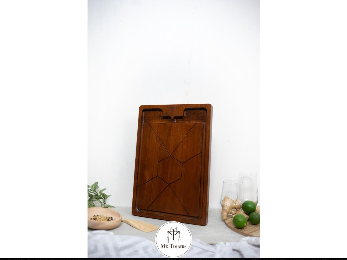  Octagon Mini  Chopping Boards  Mahogany
