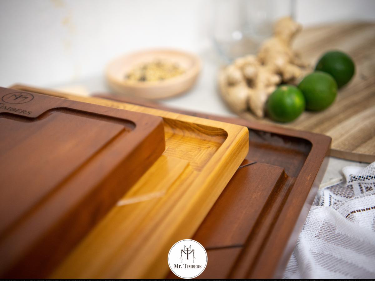  Waves Small  Chopping Boards  Mahogany